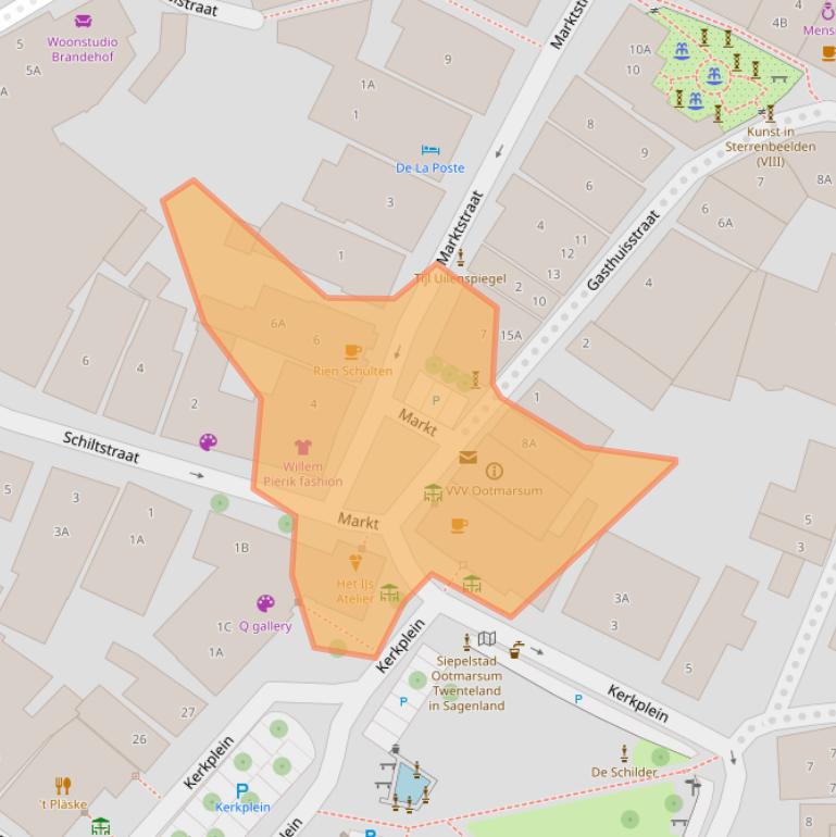 Kaart van postcodegebied 7631BW.