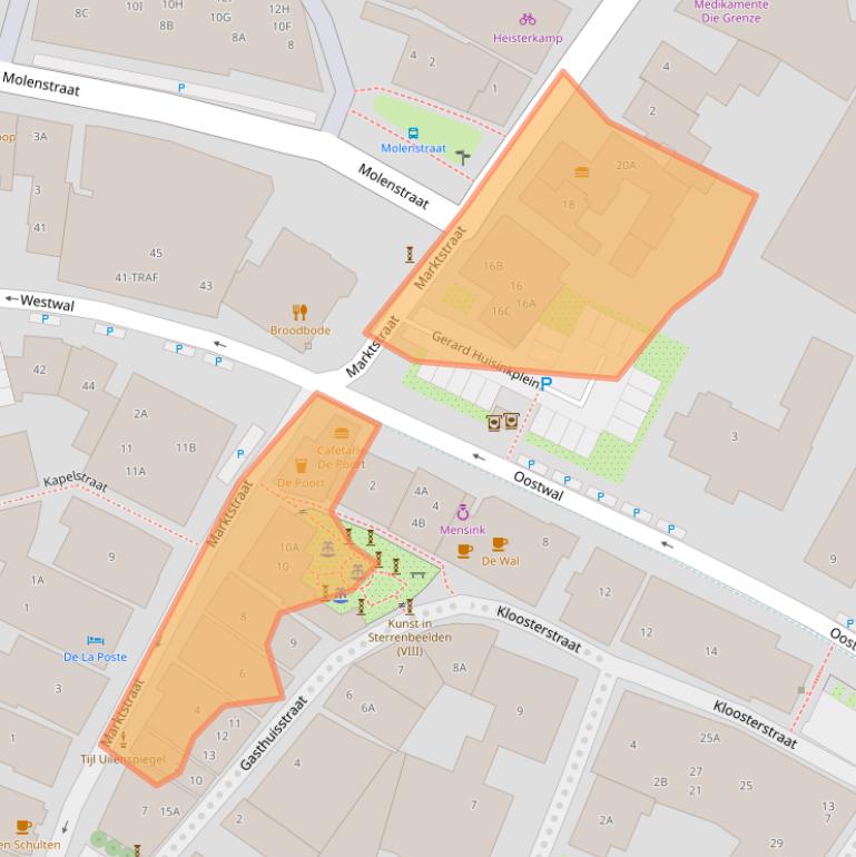 Kaart van postcodegebied 7631BZ.