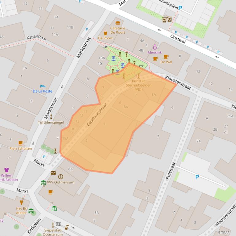 Kaart van postcodegebied 7631CB.