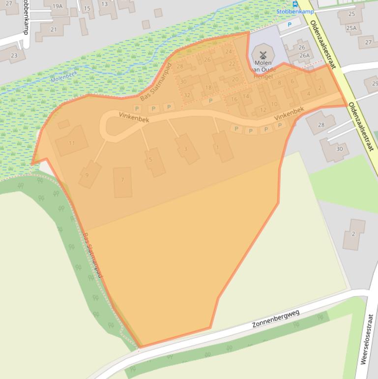 Kaart van postcodegebied 7631CE.