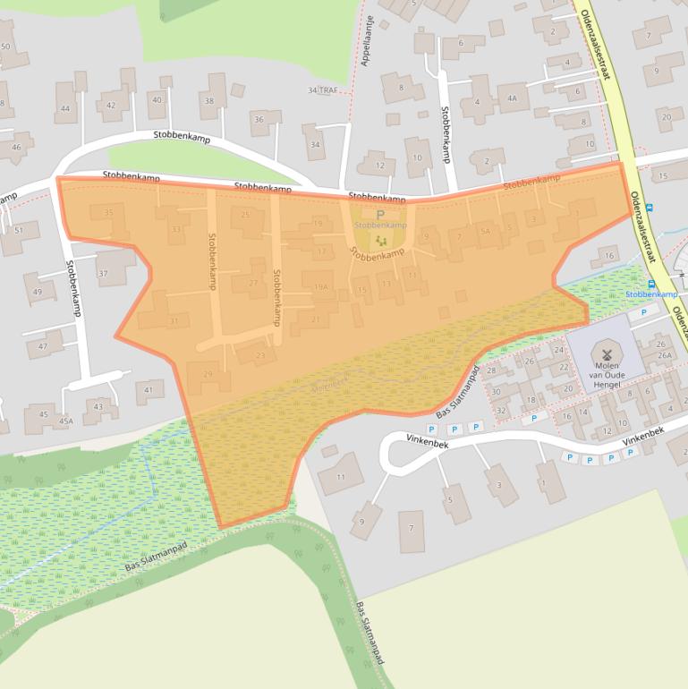 Kaart van postcodegebied 7631CM.