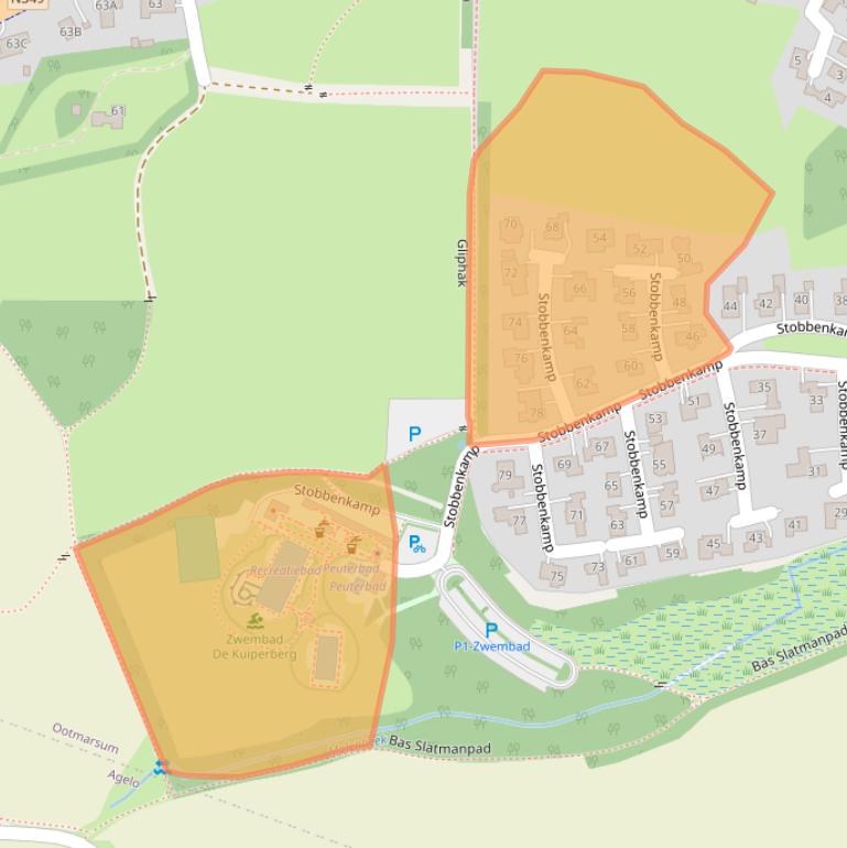 Kaart van postcodegebied 7631CR.