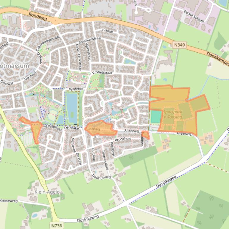 Kaart van postcodegebied 7631CX.