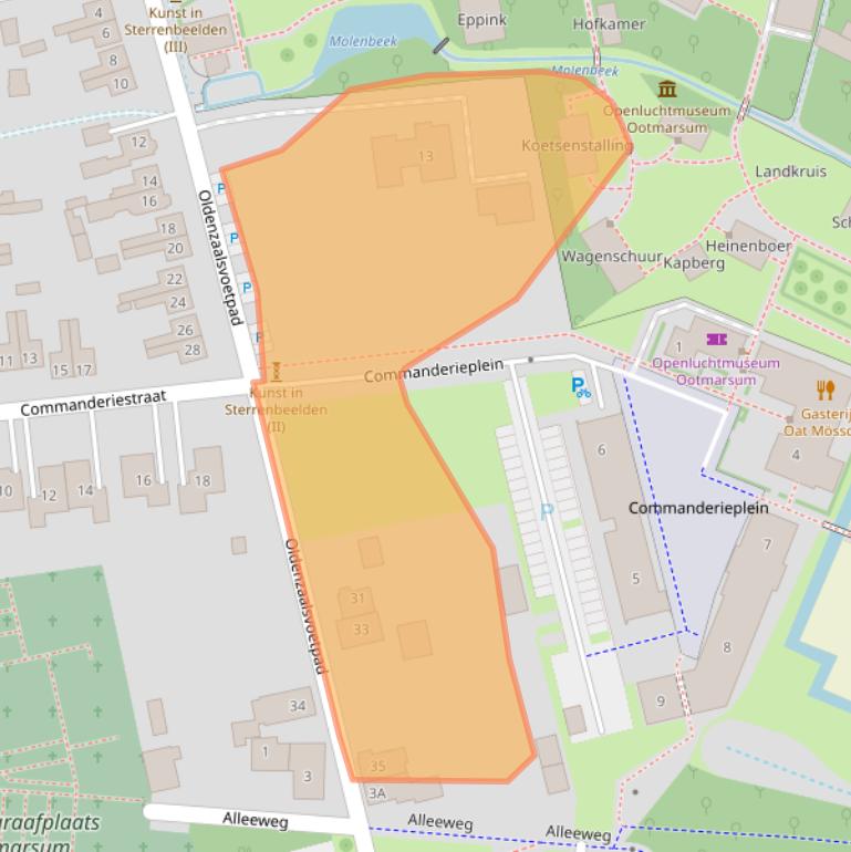 Kaart van postcodegebied 7631EB.