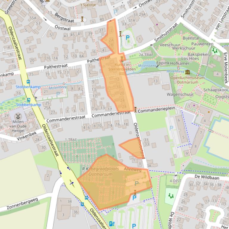 Kaart van postcodegebied 7631EC.