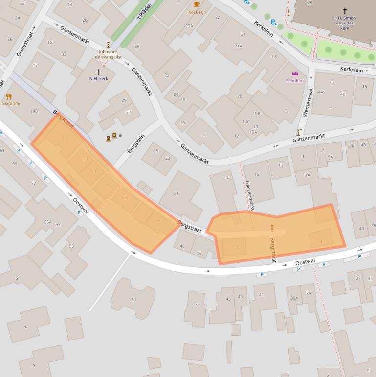 Kaart van postcodegebied 7631EK.