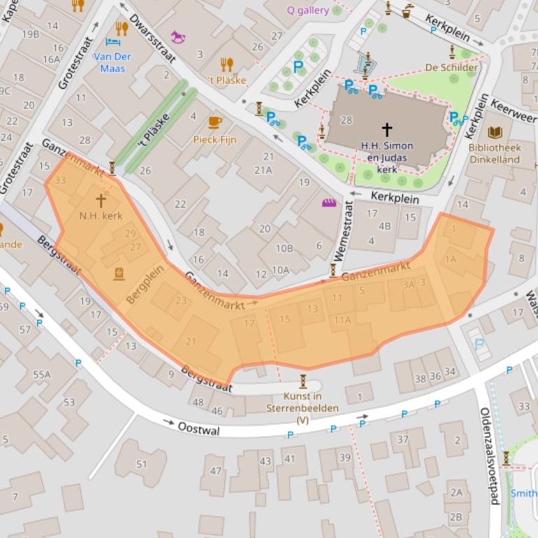 Kaart van postcodegebied 7631EM.