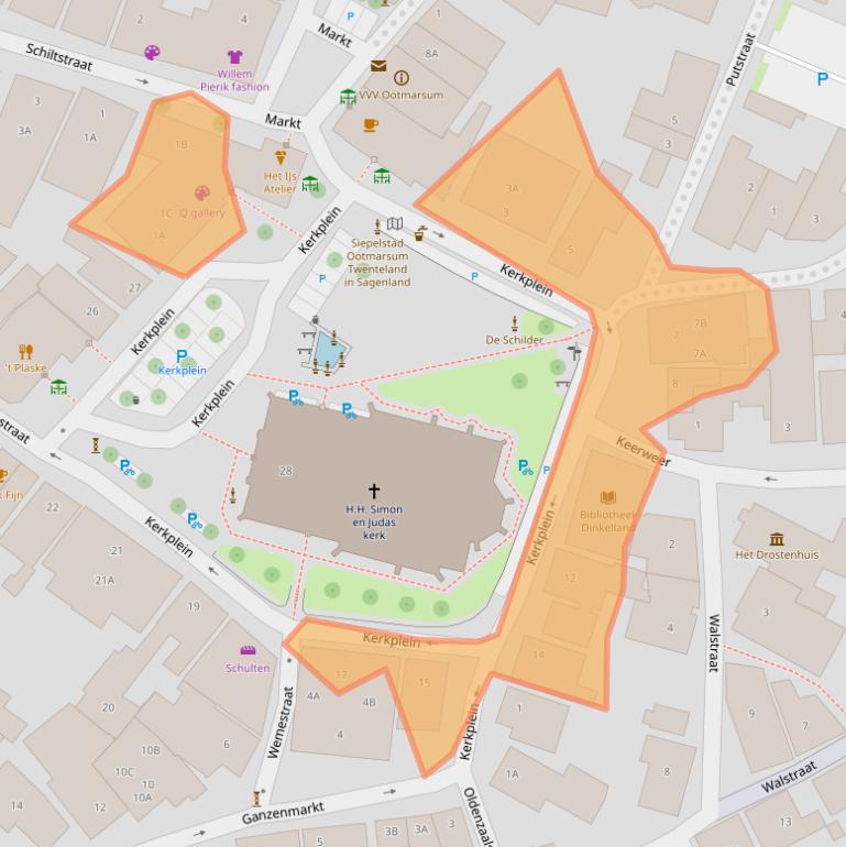 Kaart van postcodegebied 7631EV.