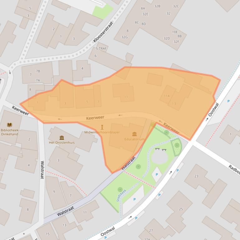 Kaart van postcodegebied 7631EX.