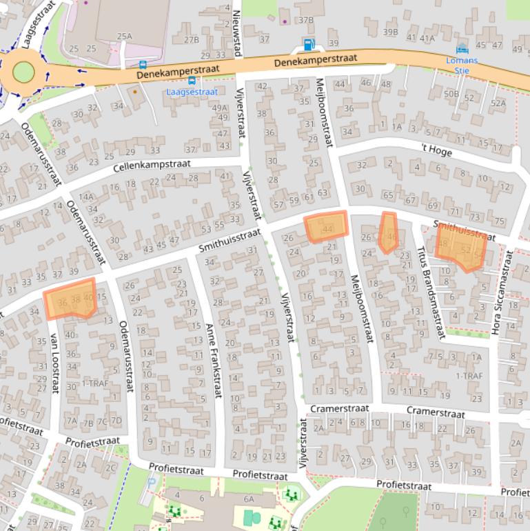 Kaart van postcodegebied 7631GJ.