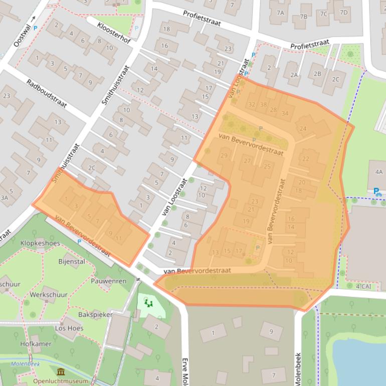 Kaart van postcodegebied 7631GK.