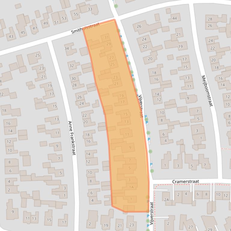 Kaart van postcodegebied 7631HC.