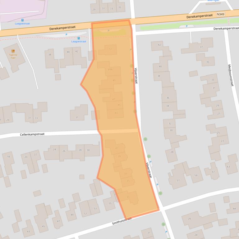 Kaart van postcodegebied 7631HD.