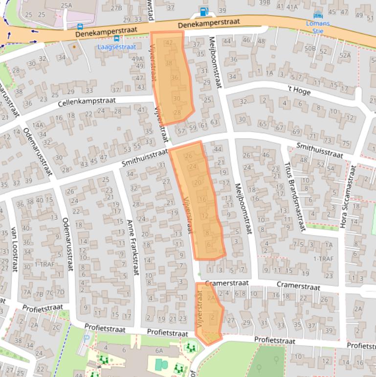 Kaart van postcodegebied 7631HE.