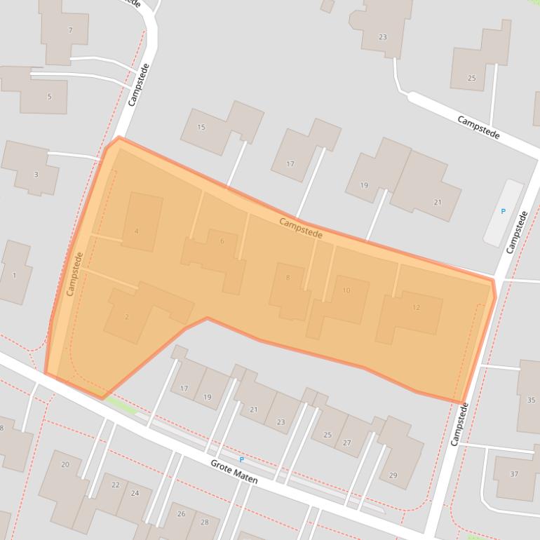 Kaart van postcodegebied 7631HR.