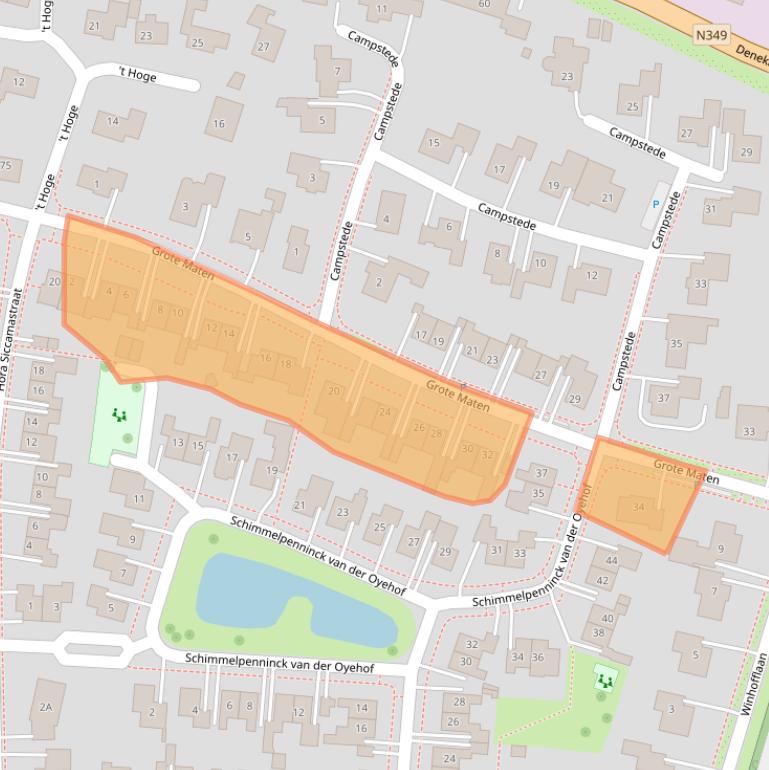 Kaart van postcodegebied 7631HV.
