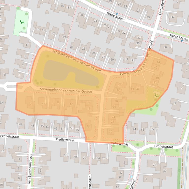 Kaart van postcodegebied 7631HZ.