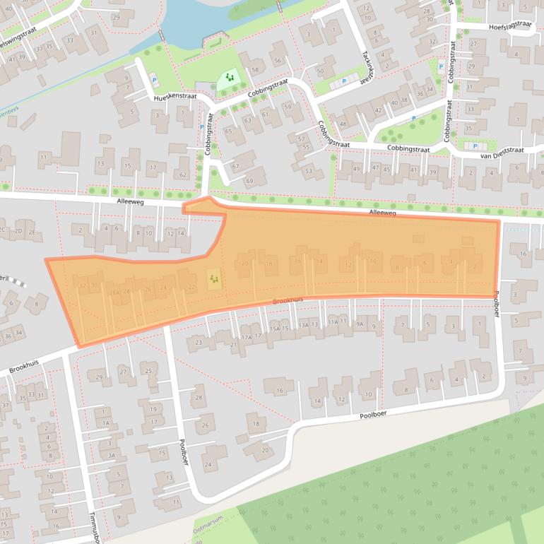 Kaart van postcodegebied 7631LC.