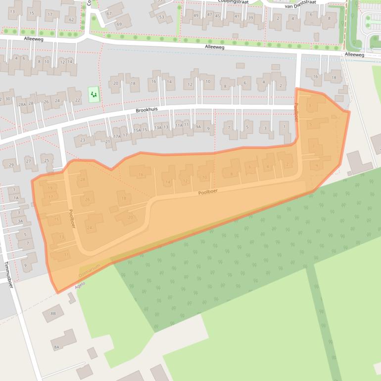 Kaart van postcodegebied 7631LE.