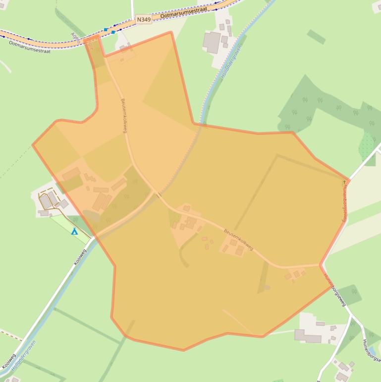 Kaart van postcodegebied 7634PA.