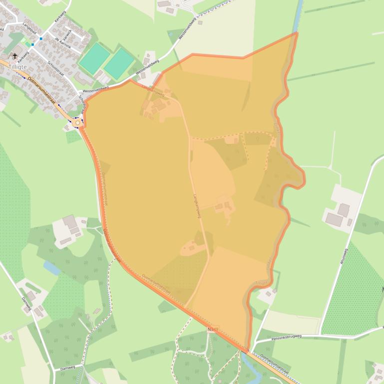 Kaart van postcodegebied 7634PM.