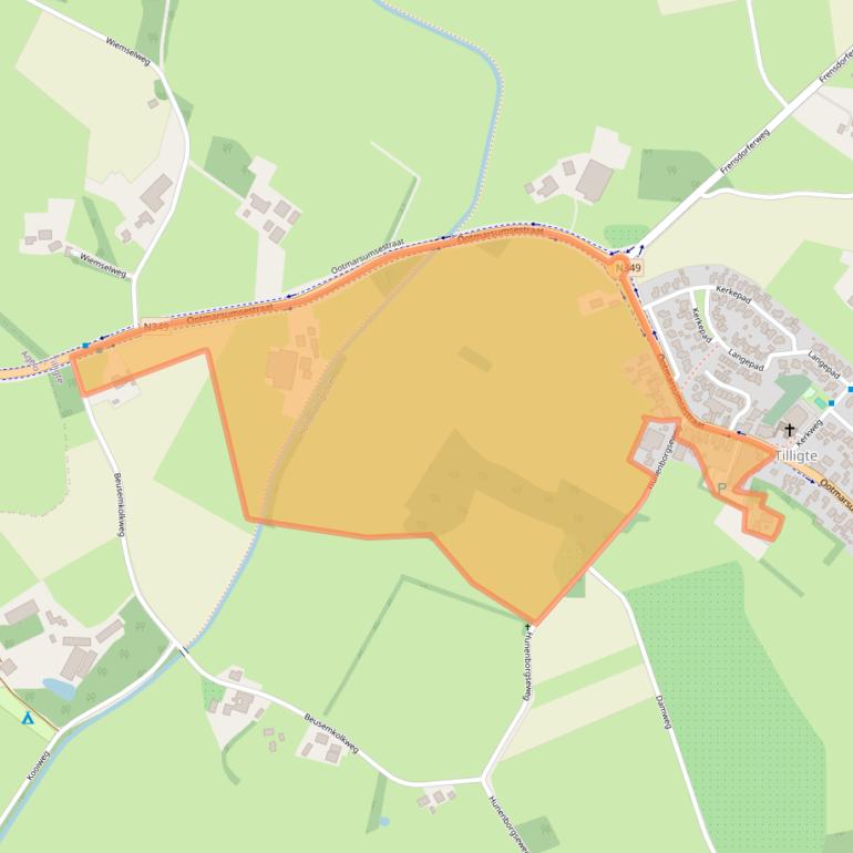 Kaart van postcodegebied 7634PP.