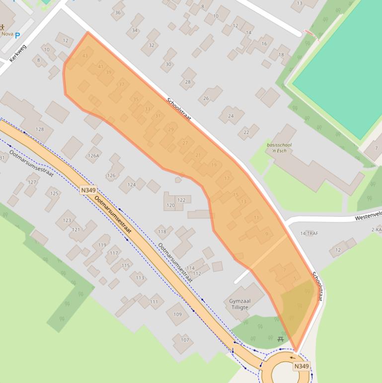 Kaart van postcodegebied 7634PT.