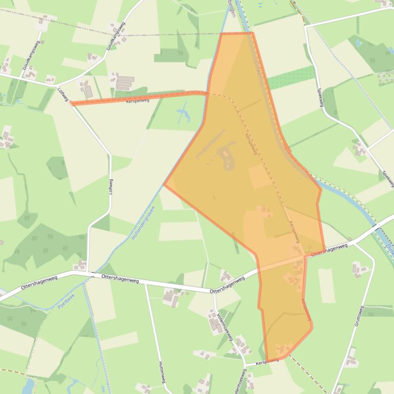 Kaart van postcodegebied 7634RB.