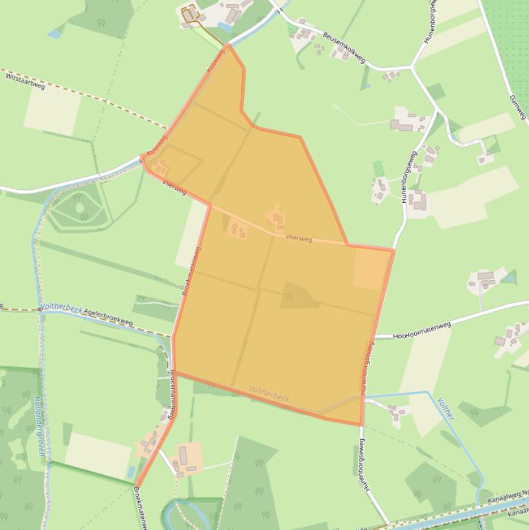 Kaart van postcodegebied 7634RG.