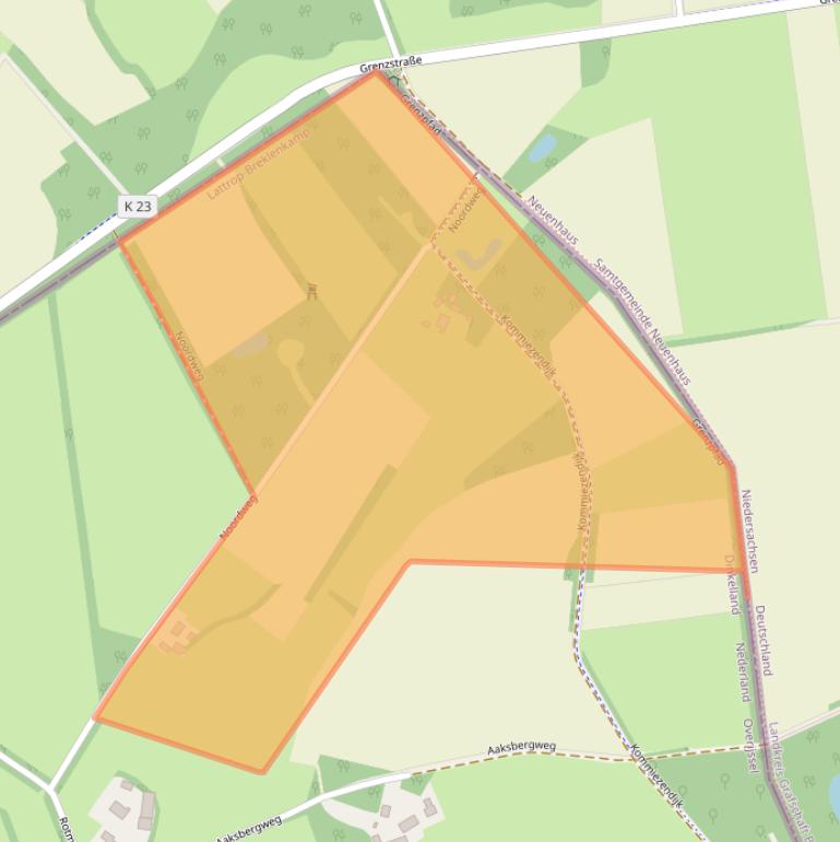 Kaart van postcodegebied 7635LA.