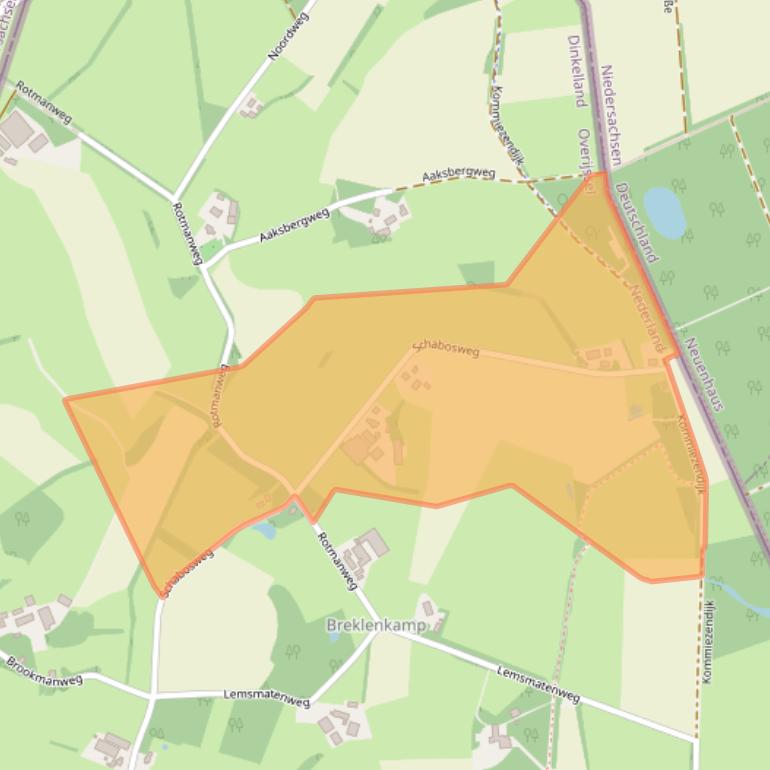 Kaart van postcodegebied 7635LD.