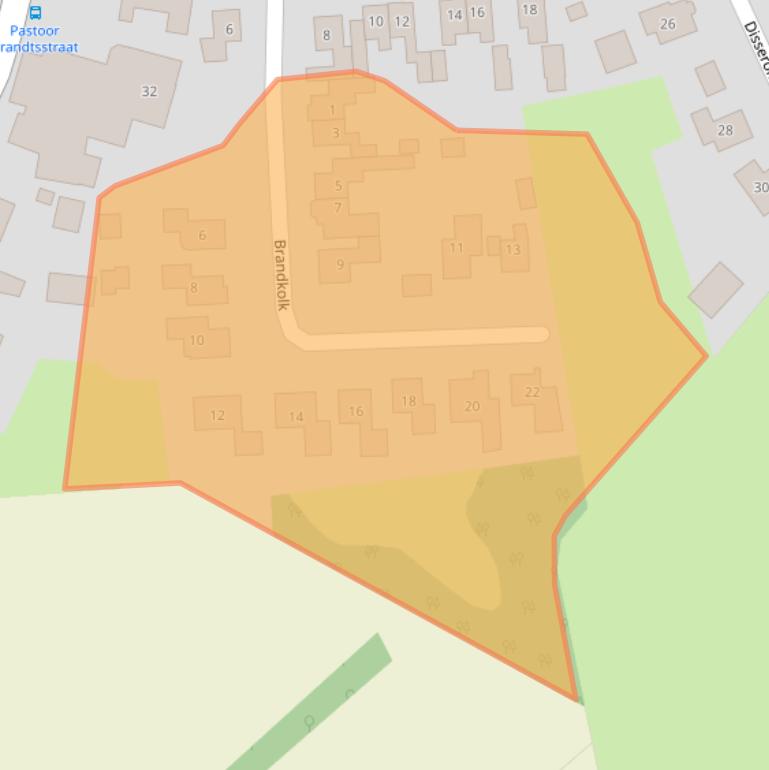 Kaart van postcodegebied 7635LZ.