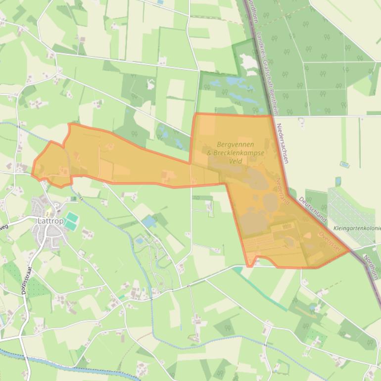 Kaart van postcodegebied 7635NJ.