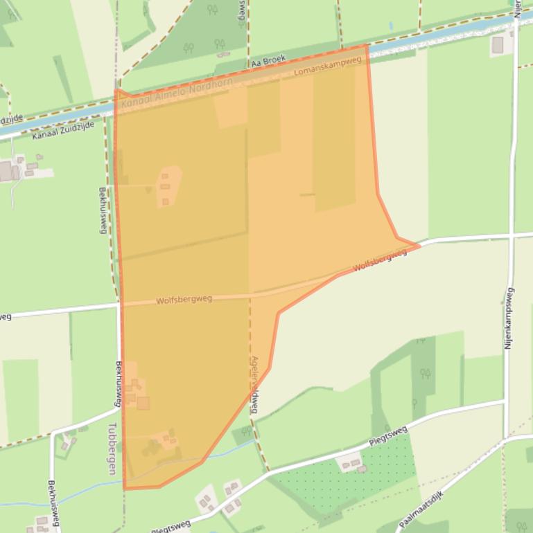 Kaart van postcodegebied 7636PV.