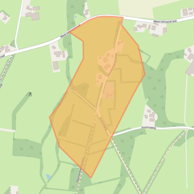 Kaart van postcodegebied 7636PZ.