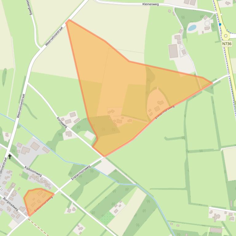 Kaart van postcodegebied 7636RA.