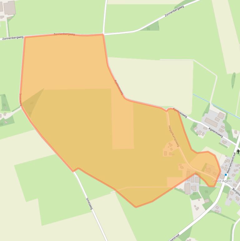 Kaart van postcodegebied 7636RB.