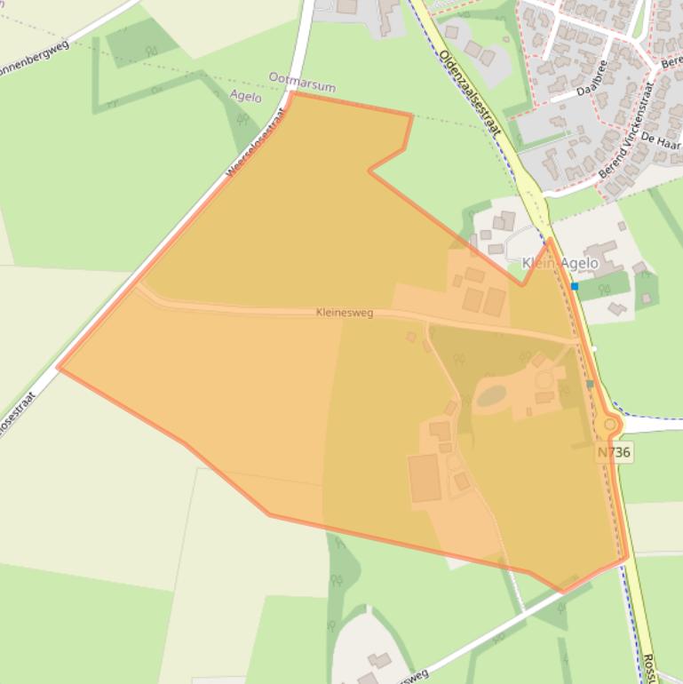 Kaart van postcodegebied 7636RD.