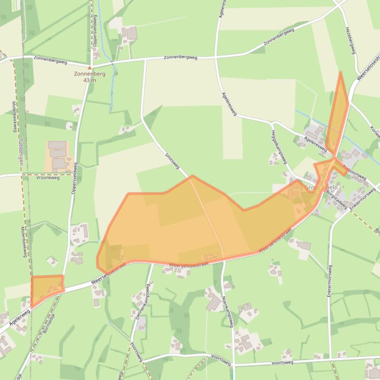 Kaart van postcodegebied 7636RL.