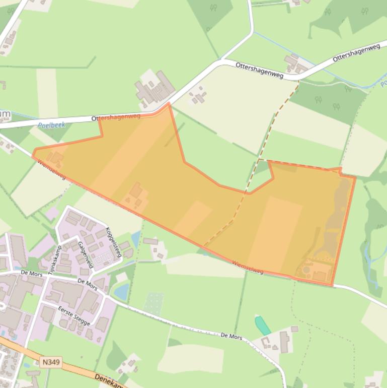 Kaart van postcodegebied 7637PG.