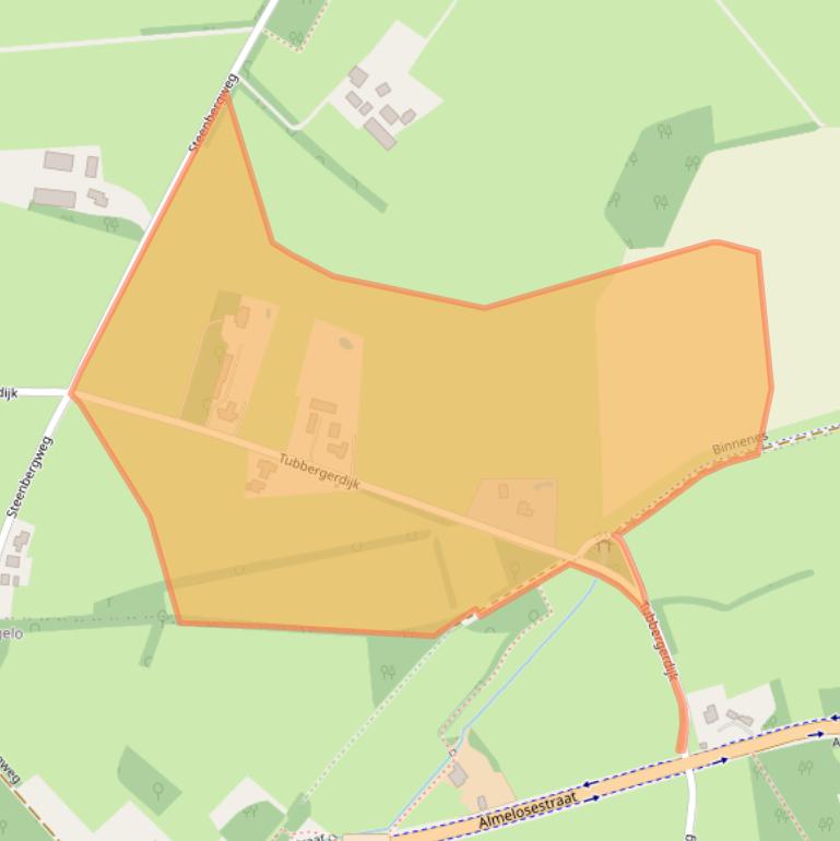 Kaart van postcodegebied 7638PJ.