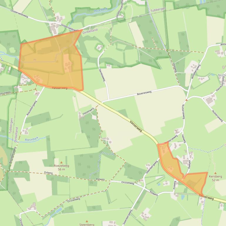 Kaart van postcodegebied 7638PL.