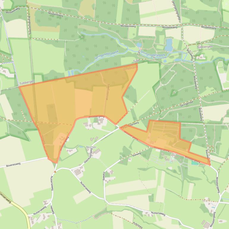 Kaart van postcodegebied 7638PP.