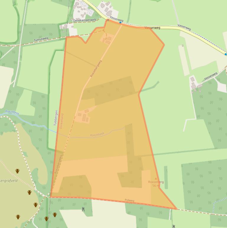 Kaart van postcodegebied 7638PR.