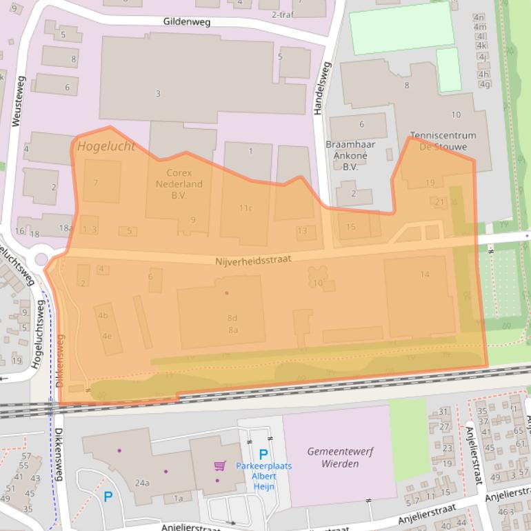 Kaart van postcodegebied 7641AB.