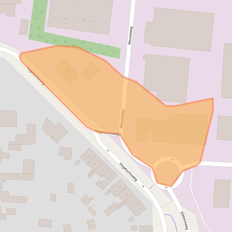 Kaart van postcodegebied 7641AE.