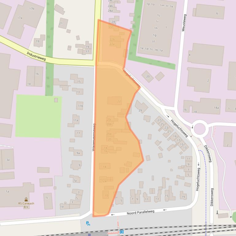 Kaart van postcodegebied 7641AJ.