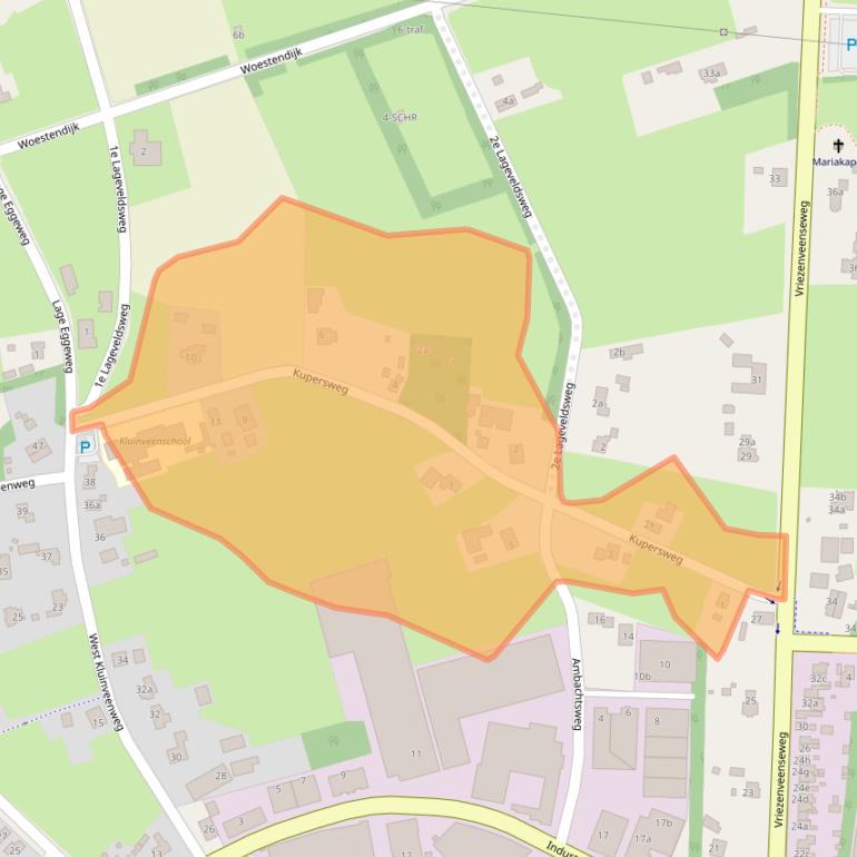Kaart van postcodegebied 7641AL.