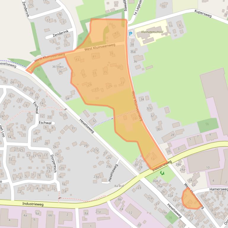 Kaart van postcodegebied 7641AP.