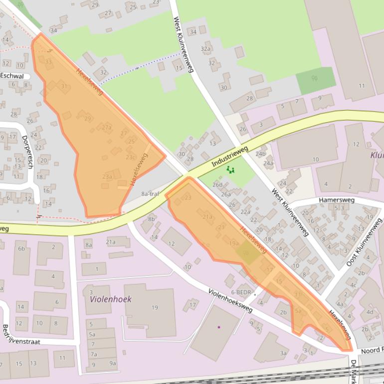 Kaart van postcodegebied 7641BA.